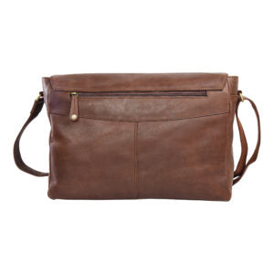 RUGGED HIDE LITHGOW SATCHEL-BROWN