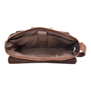 RUGGED HIDE LITHGOW SATCHEL-BROWN