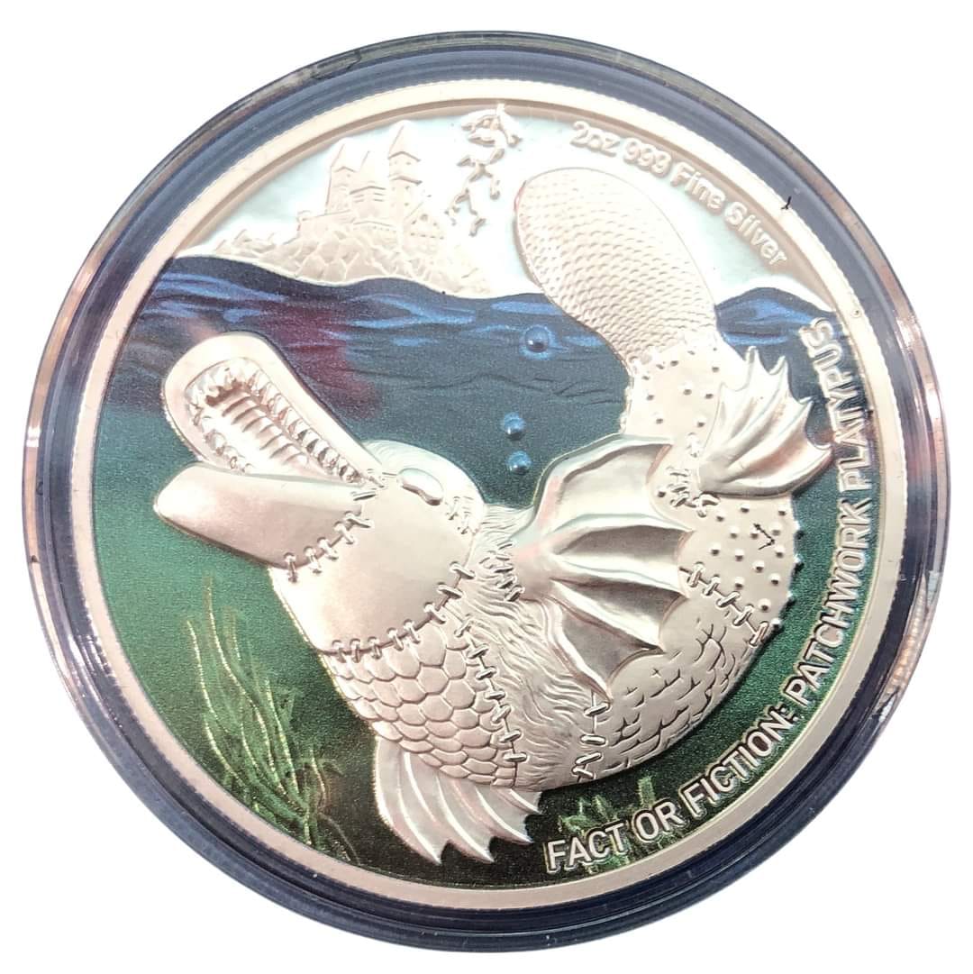 FACT OR FICTION: PATCHWORK PLATYPUS 2024 NIUE $5 2OZ SILVER PROOF COIN