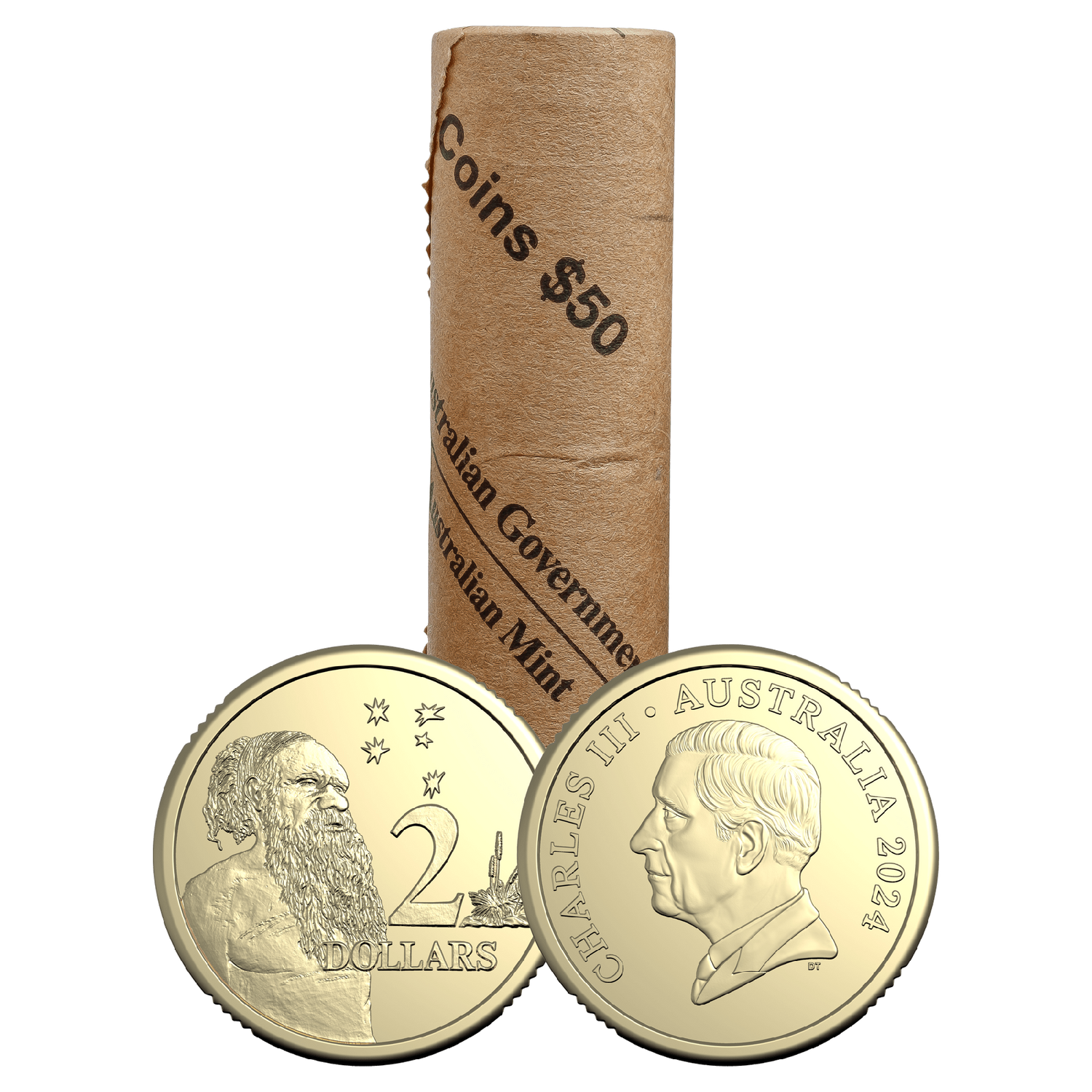 ROYAL AUSTRALIAN MINT COIN ROLLED NON-PREMIUM $2 2024 CIRCULATED