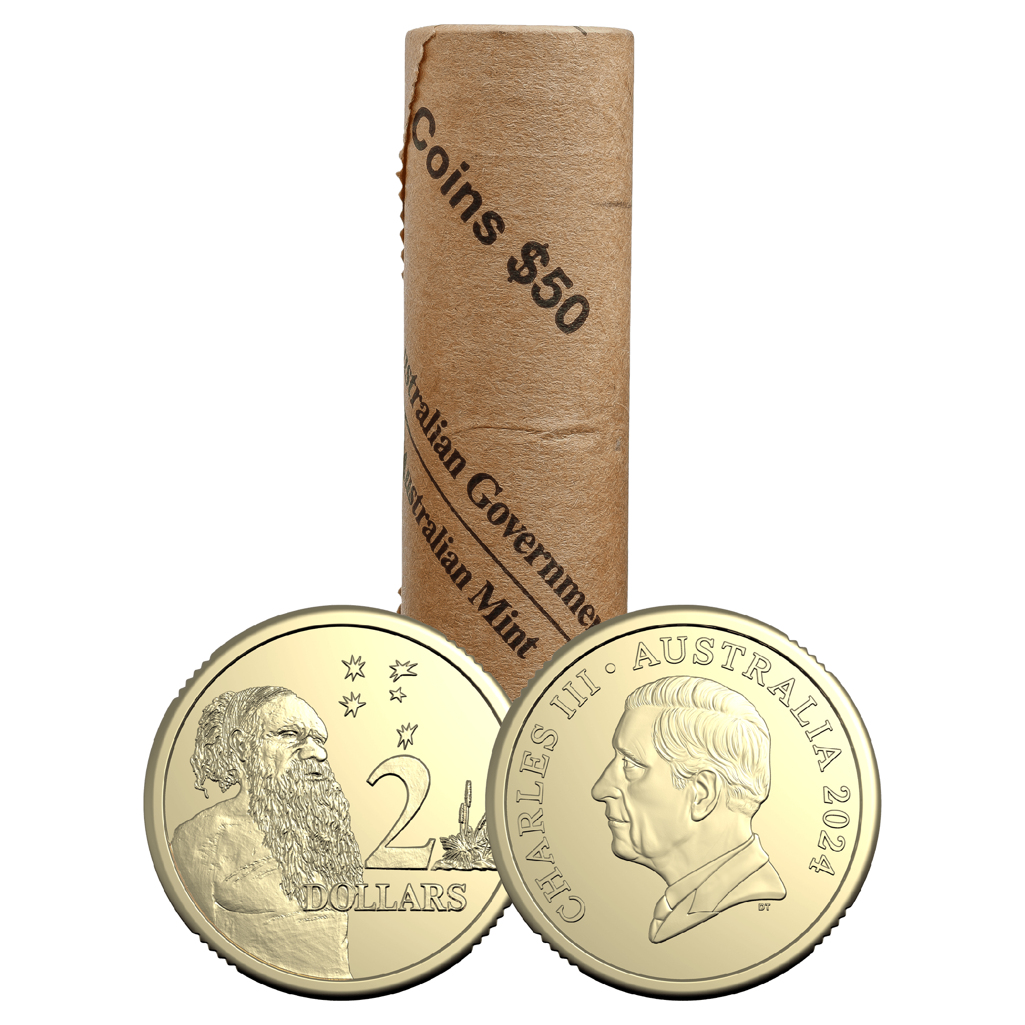 ROYAL AUSTRALIAN MINT COIN ROLLED NON-PREMIUM $2 2024 CIRCULATED