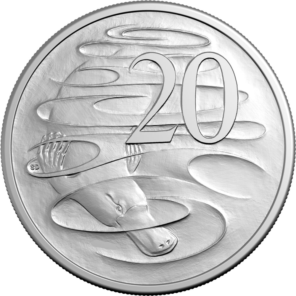 ROYAL AUSTRALIAN MINT 2025 20C CIRCULATED NON-PREMIUM COIN ROLL