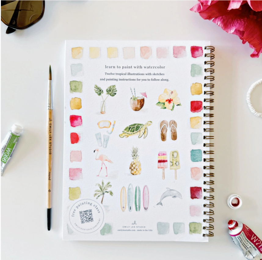 EMILY LEX STUDIO - WATERCOLOUR WORKBOOK - TROPICAL