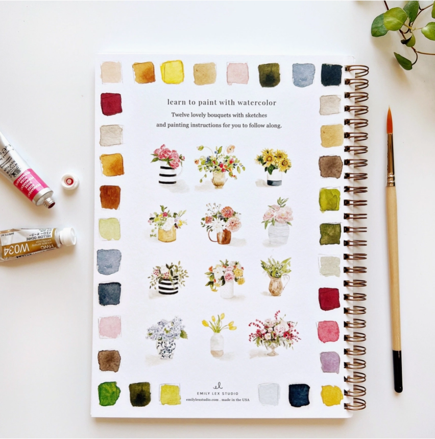 EMILY LEX STUDIO - WATERCOLOUR WORKBOOK - BOUQUETS