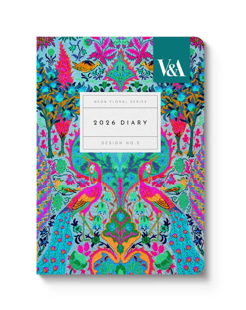 A6 DIARY - NEON FLORAL PEACOCK
