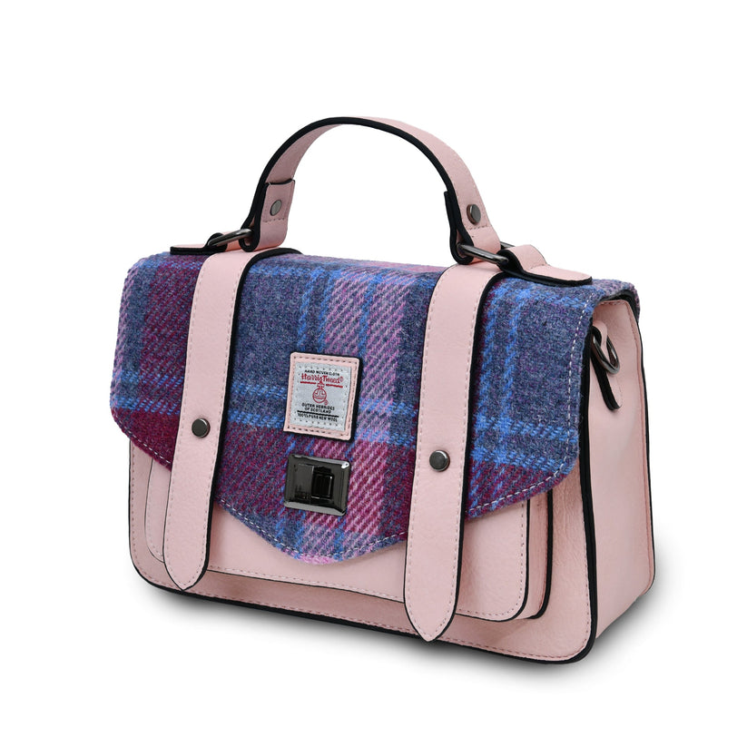 ISLANDER PINK AND BLUE MEDIUM SATCHEL