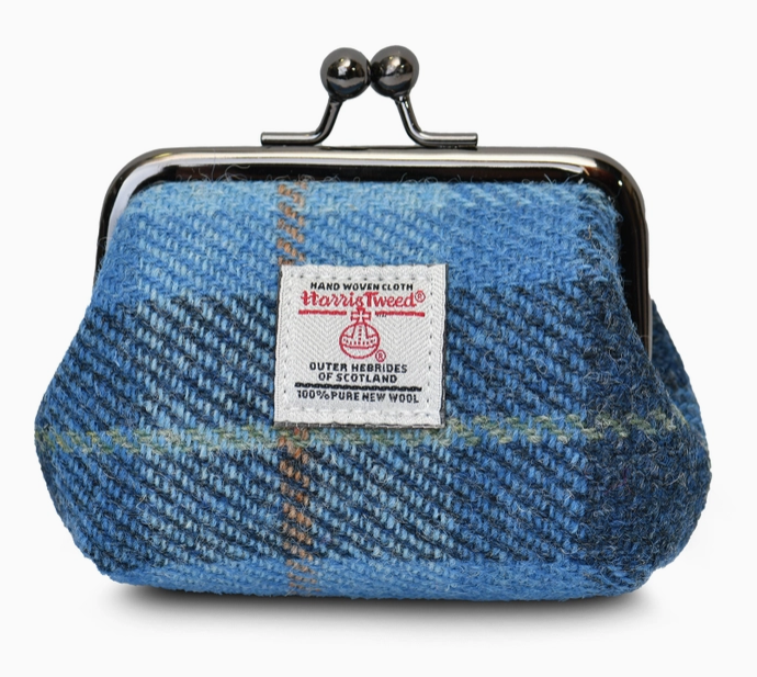 ISLANDER UK THE COIN PURSE-BLUE TARTAN