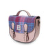 ISLANDER UK MINI COBBLE SATCHEL PINK AND BLUE TARTAN