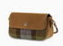 ISLANDER UK THE CAITHNESS CLUTCH-CHESTNUT BLUE TARTAN  BAG