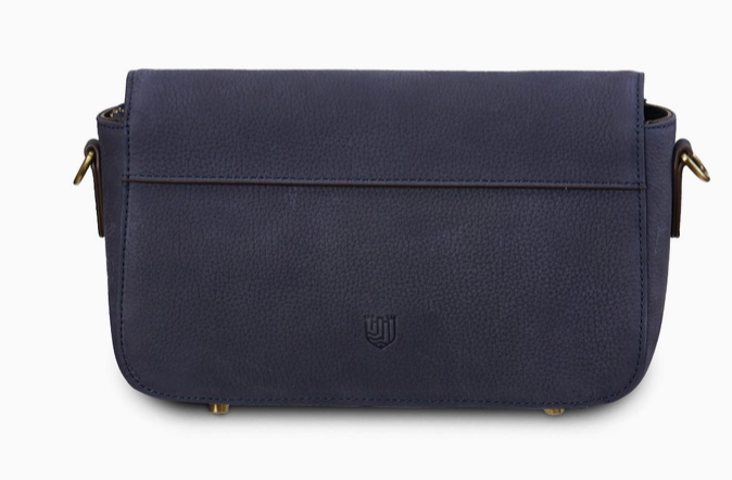 ISLANDER UK THE CAITHNESS CLUTCH-NAVY OVERCHECK BAG