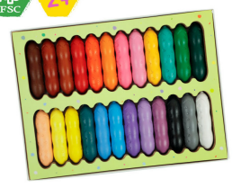 HAPPY PEA POD CRAYONS 24 PACK