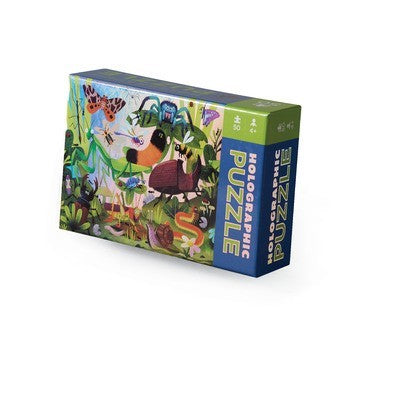 Crocodile Creek Mini Holographic Puzzle Backyard Bugs