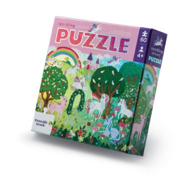 Crocodile Creek Sparkling Unicorn Holographic Foil Puzzle, 60 Pieces