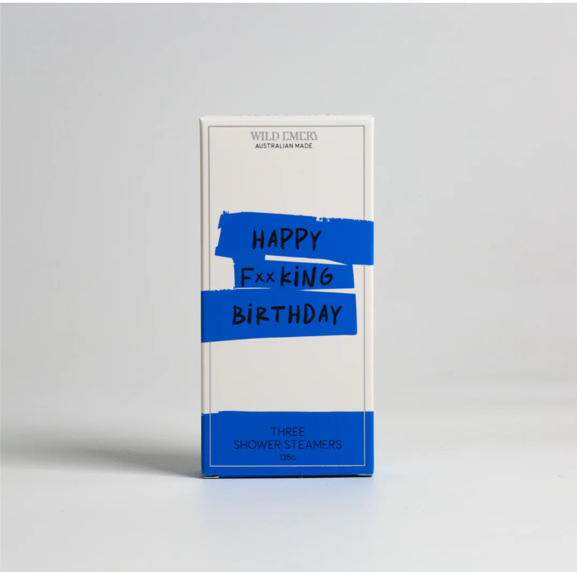 WILD EMERY CHEEKY SHOWER STEAMERS 3 PACK-HAPPY F**CKING BIRTHDAY