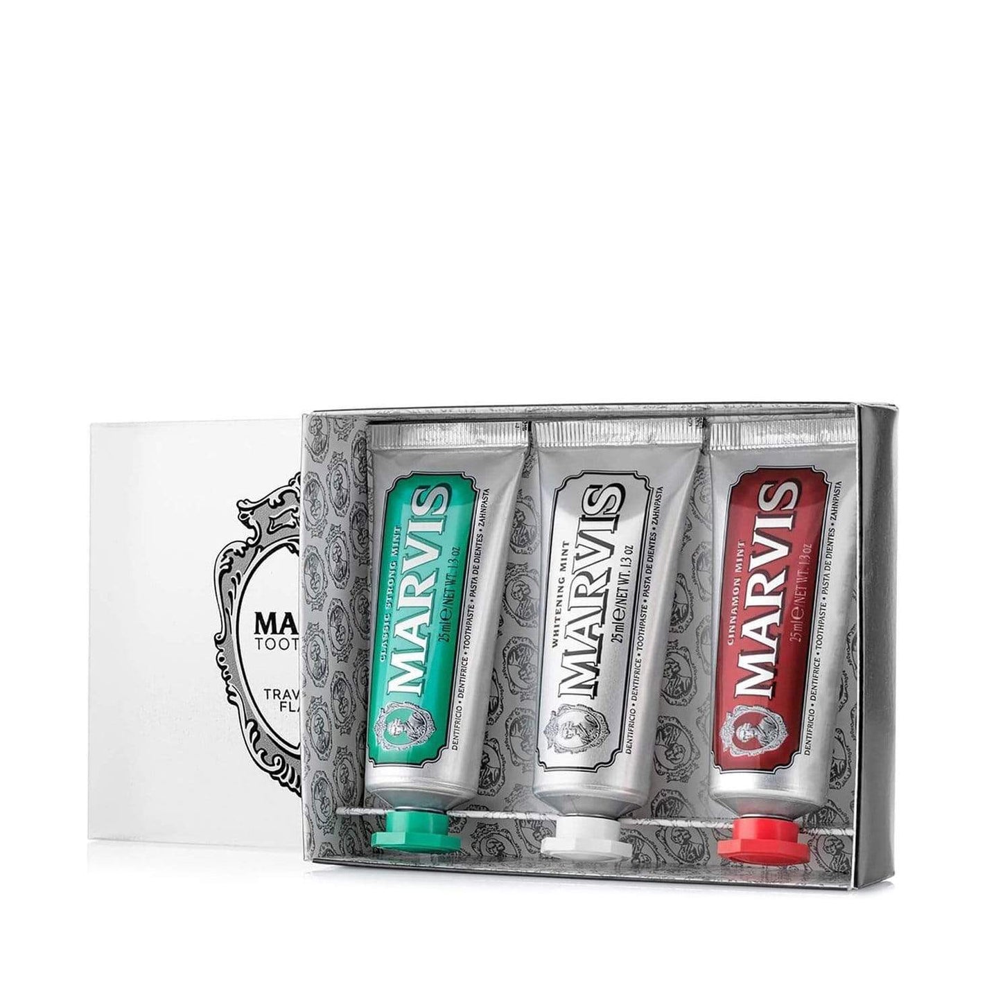 MARVIS CLEAR GIFT PACK/3 FLAVOUR TRAVEL TOOTHPASTE SET