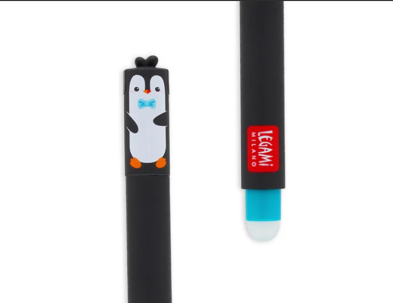 LEGAMI ERASABLE GEL PEN-PENGUIN-TURQUOISE INK