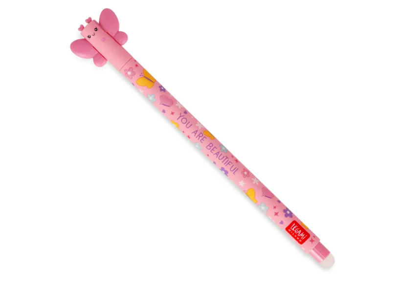 LEGAMI ERASABLE GEL PEN-BUTTERFLY-PINK INK