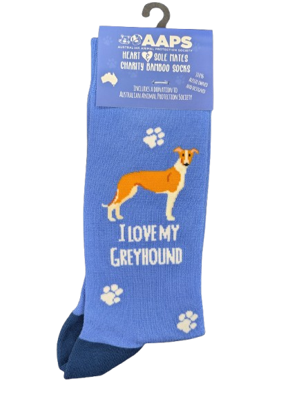 AAPS BAMBOO SOCKS-GREYHOUND