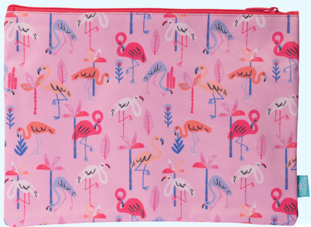 Spencil A4 Twin Zip Pencil Case - Flamingo Splash