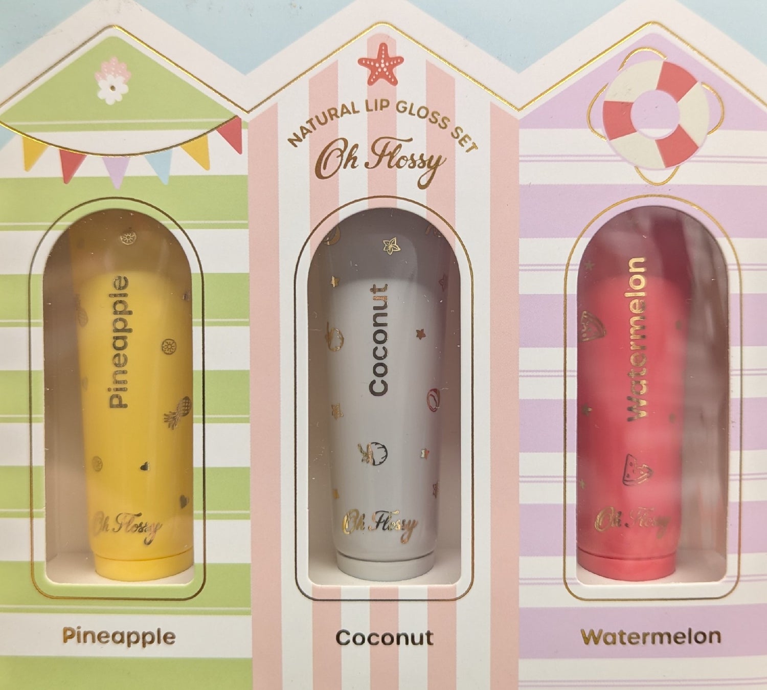 Oh Flossy Beach Club Natural Lip Gloss Set