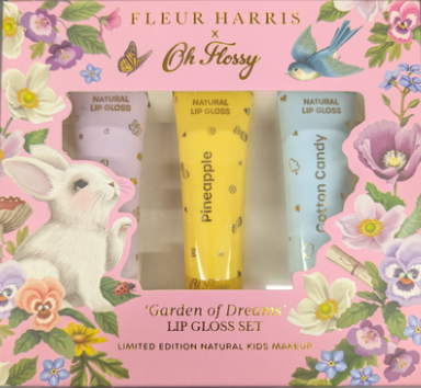 Oh Flossy X Fleur Harris - Garden of Dreams Collection Natural Lip Gloss Set
