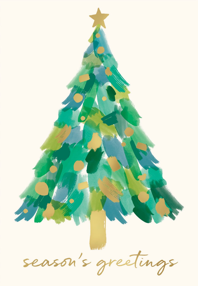 OVARIAN CANCER RESEARCH PAINTERLY SPLASH CHARITY BOXED CHRISTMAS CARDS