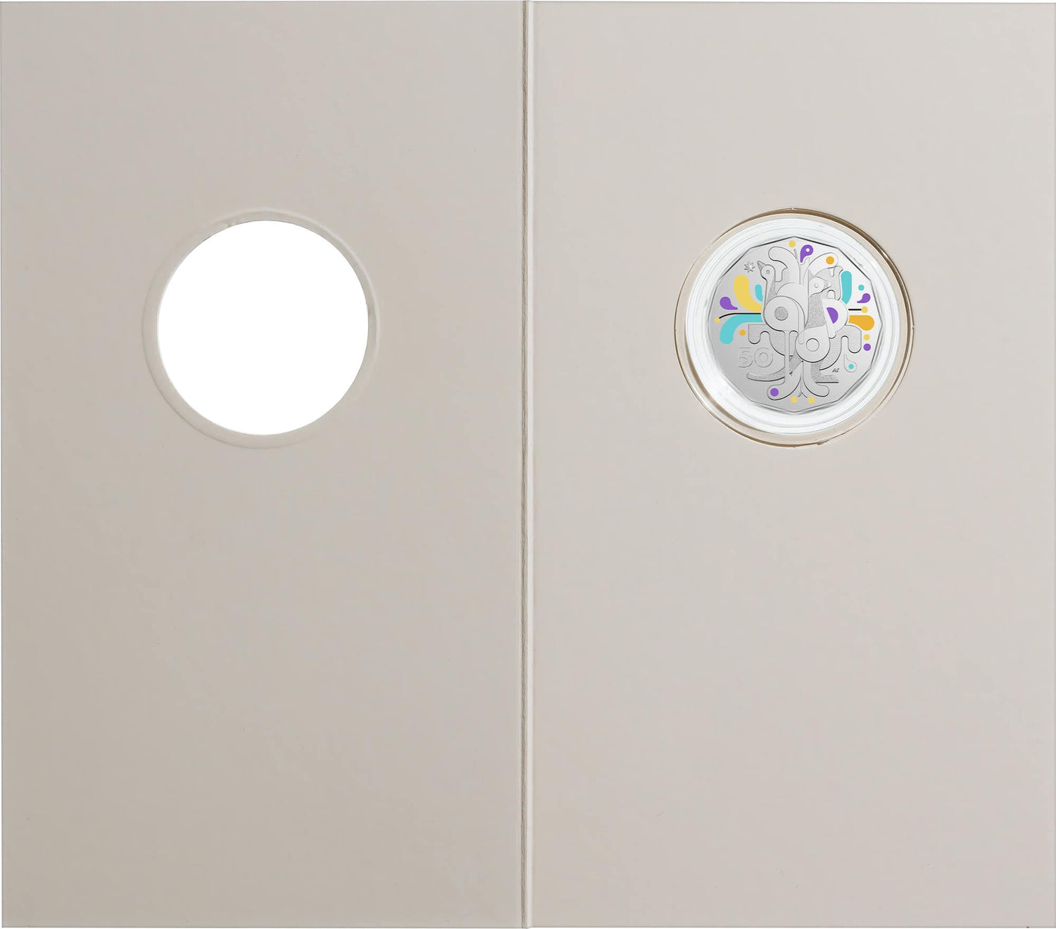 ROYAL AUSTRALIAN MINT  CELEBRATIONS 2025 50c COLOURED UNCIRCULATED COIN