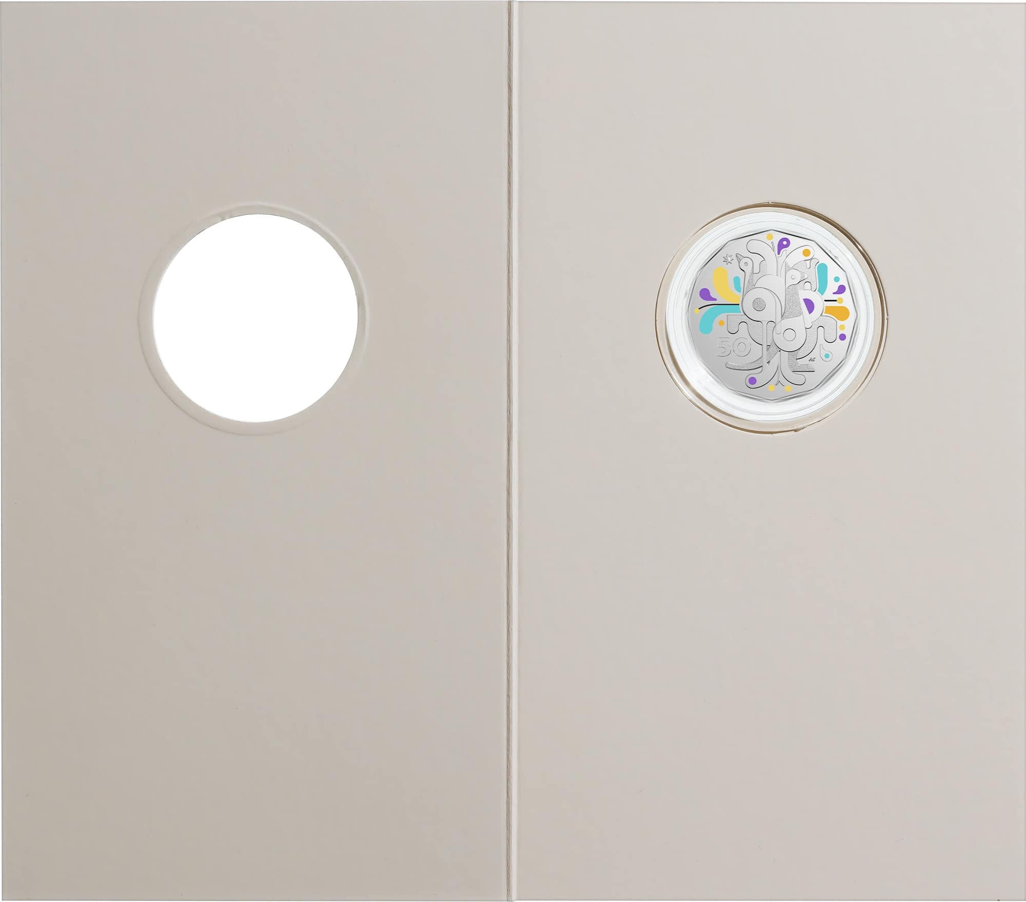 ROYAL AUSTRALIAN MINT  CELEBRATIONS 2025 50c COLOURED UNCIRCULATED COIN