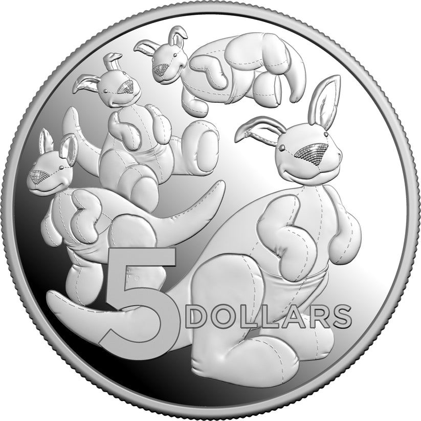 ROYAL AUSTRALIAN MINT COIN PACK $5 2024 PROOF 1OZ 40MM BABY COIN-TOY KANGAROO