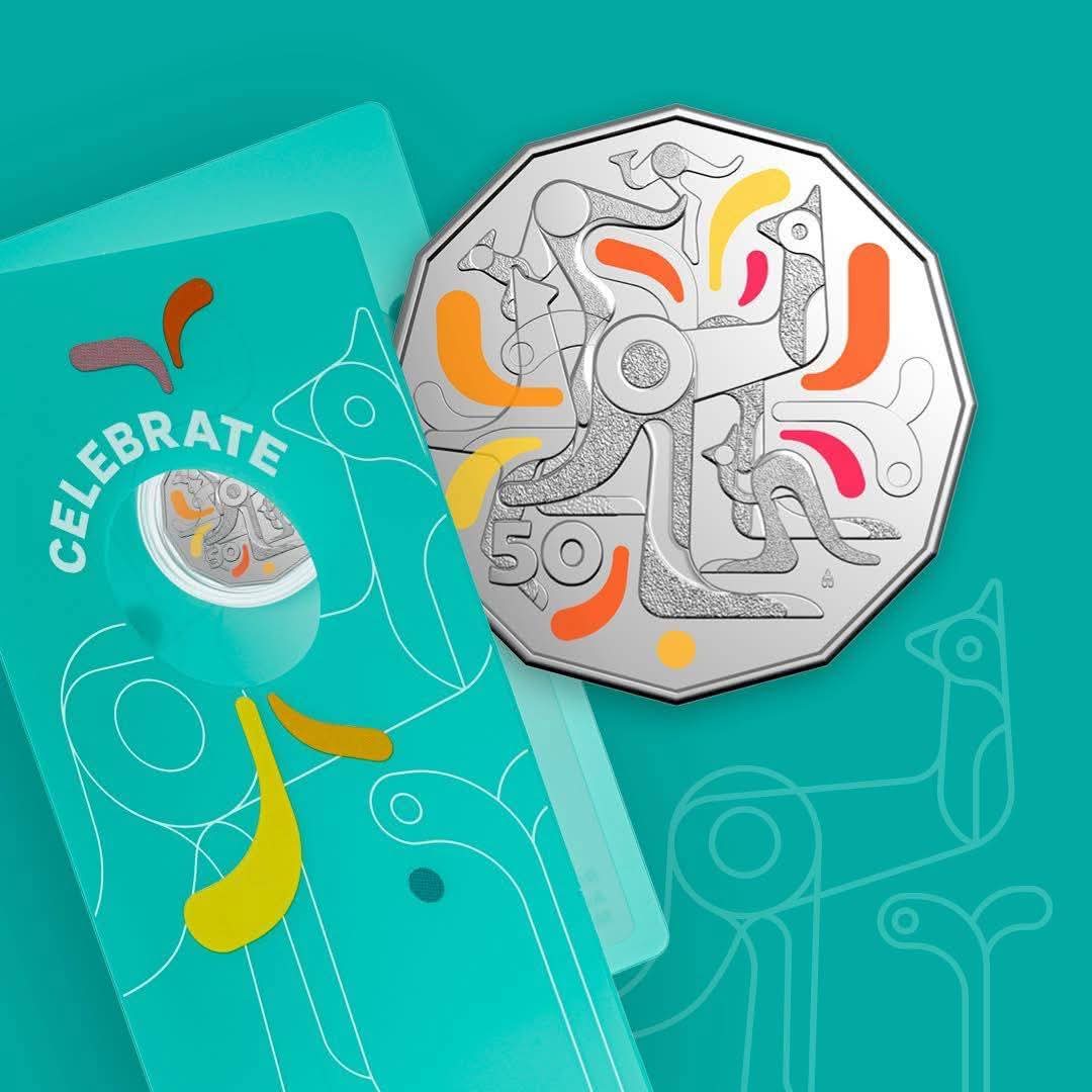ROYAL AUSTRALIAN MINT COIN PACK 50CENT 2026 UNC COLOURED CELEBRATIONS