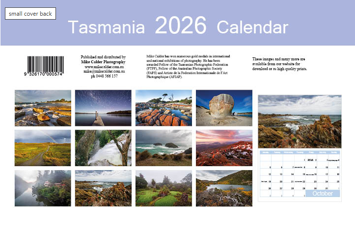 2026 TASMANIAN CALENDAR SMALL