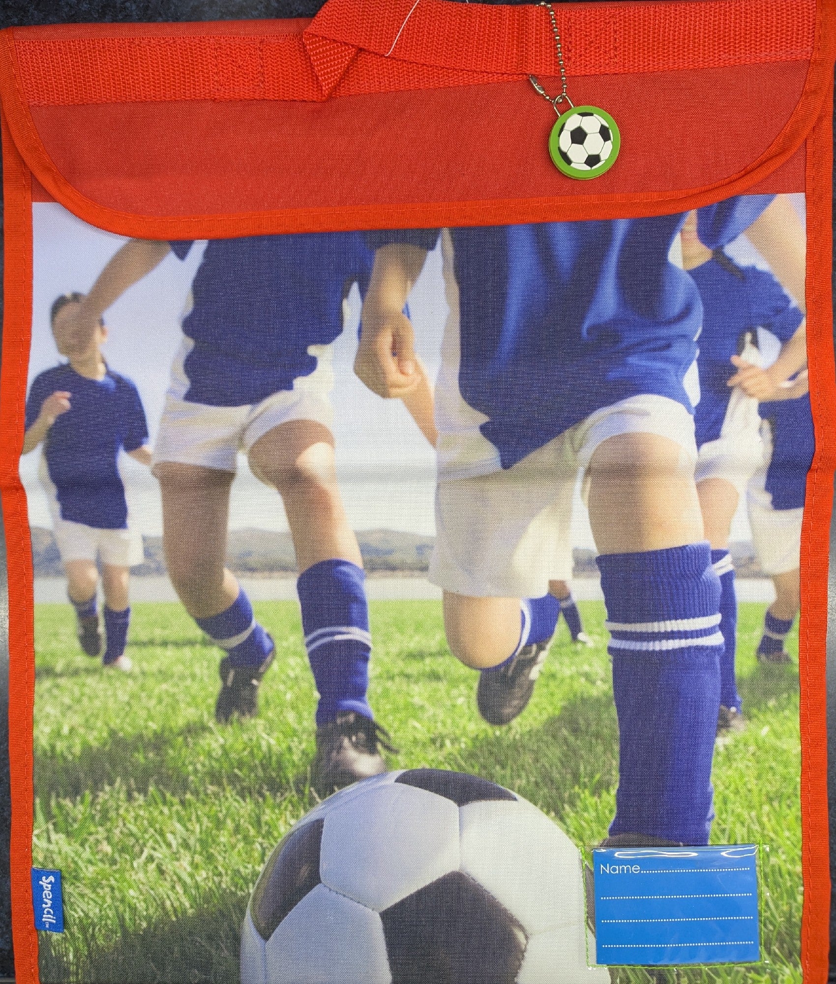LIBRARY BAG SPENCIL 370X450MM HOMEWORK BAG SOCCER