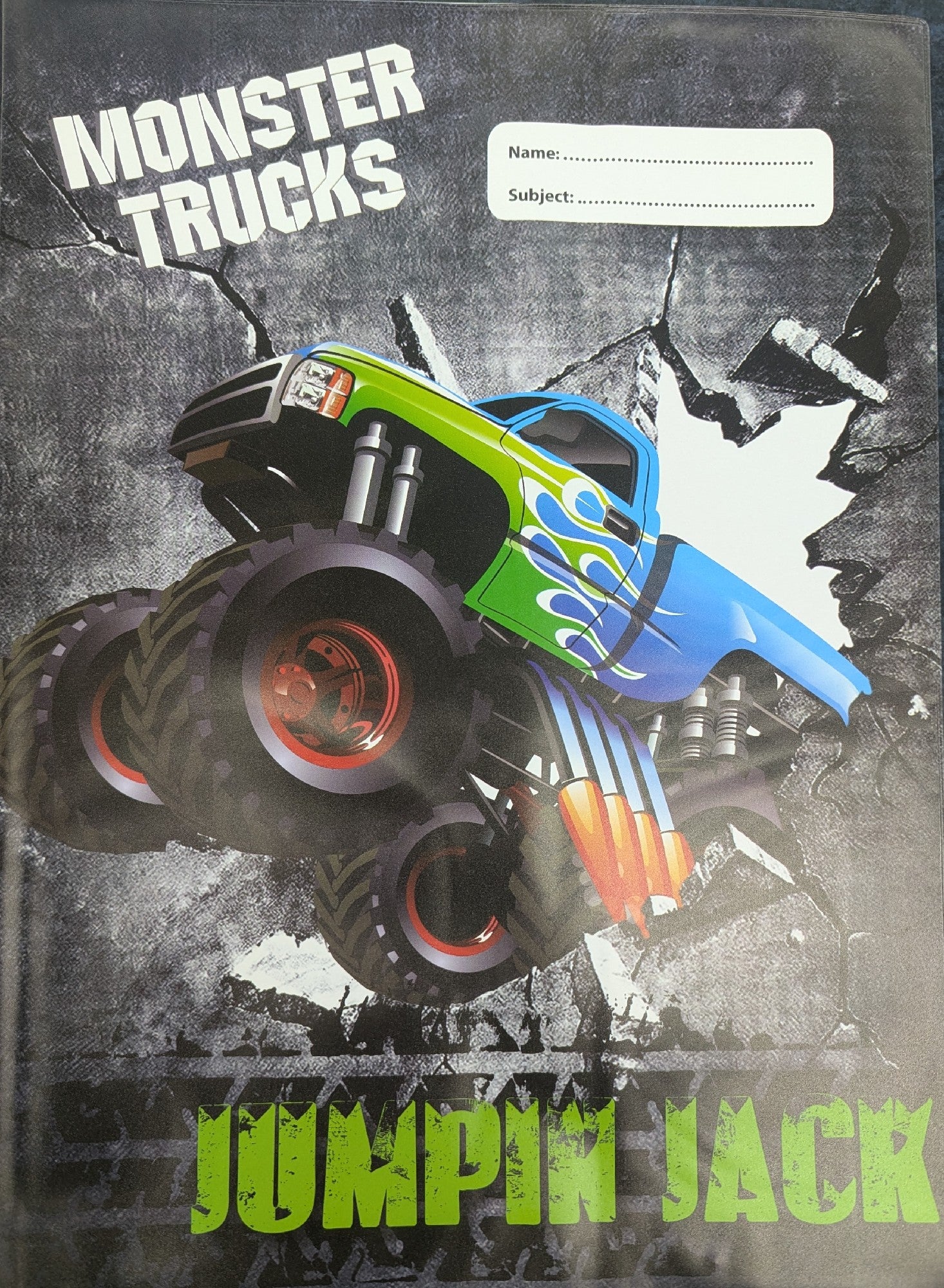 SPENCIL A4 BOOK COVER - MONSTER TRUCKS 4