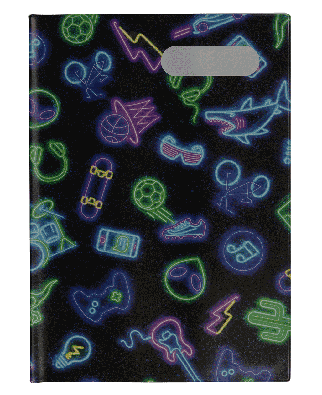 SPENCIL A4 BOOK COVERS-NEON LIFE 1