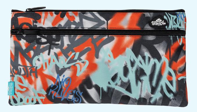 Twin Zip Pencil Case - Urban Scrawl