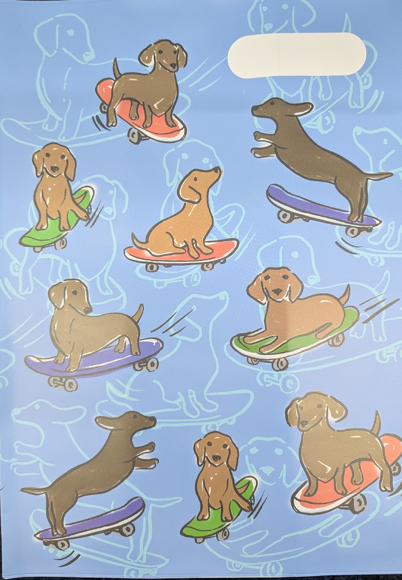 SPENCIL SCRAPBOOK COVER-SKATE DOGS