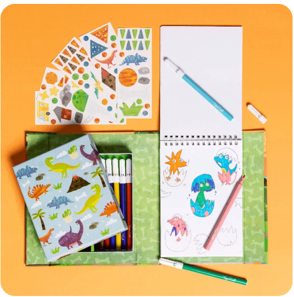 TIGER TRIBE COLOURING SET-DINOSAURS