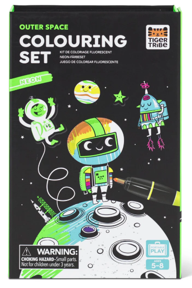 TIGER TRIBE NEON COLOURING SET -OUTER SPACE