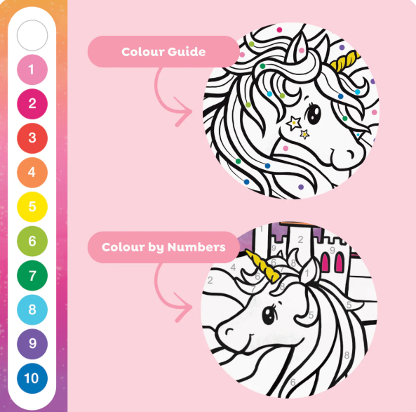 Tiger Tribe Colour by Numbers - Unicorn Dreaming