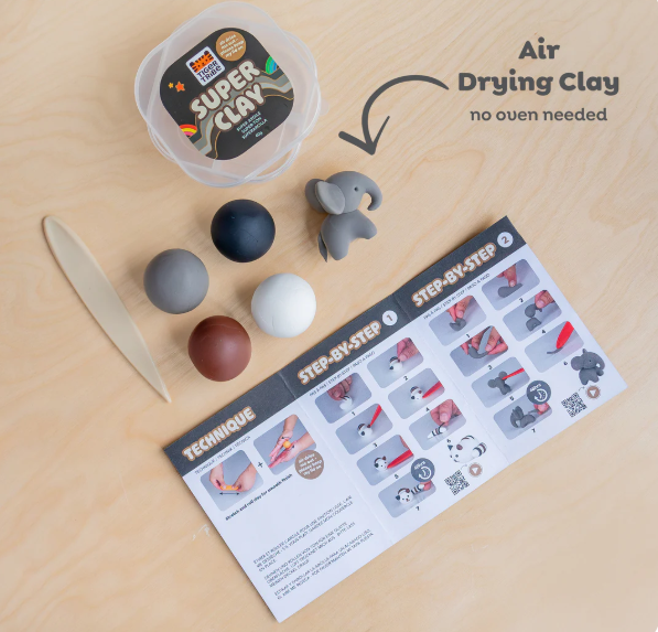 Tiger Tribe Super Clay Stationery - Moonrise Neutrals