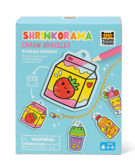 Tiger Tribe Shrinkorama - Charm Bracelet - Kawaii Drinks