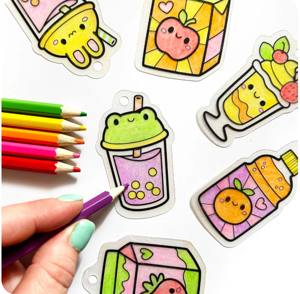 Tiger Tribe Shrinkorama - Charm Bracelet - Kawaii Drinks