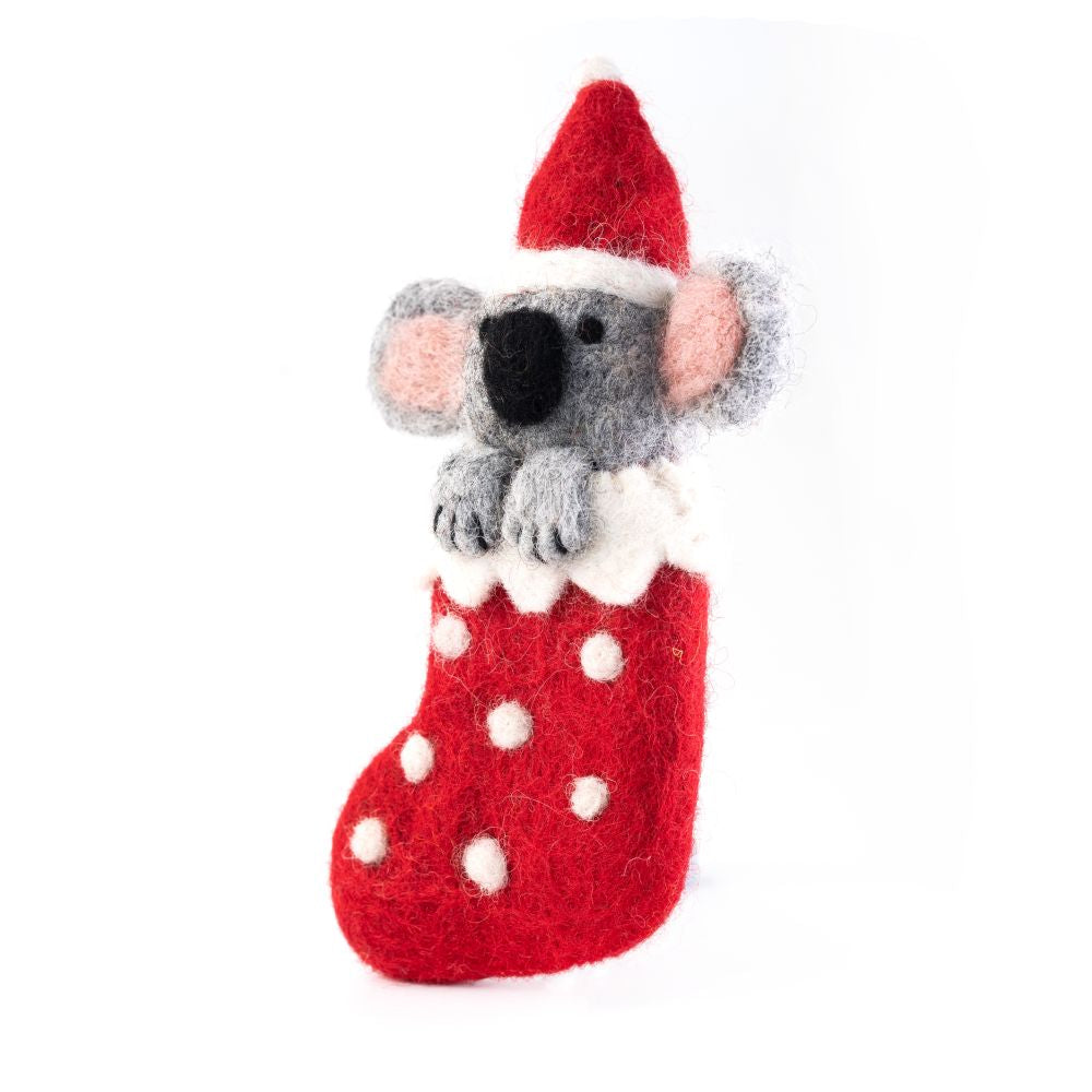 CHRISTMAS DECORATION - KOALA STOCKING