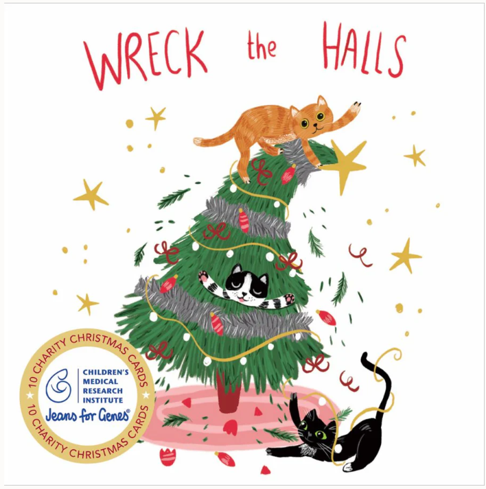 Jeans for Genes-Christmas Card Wallet-Wreck the Halls