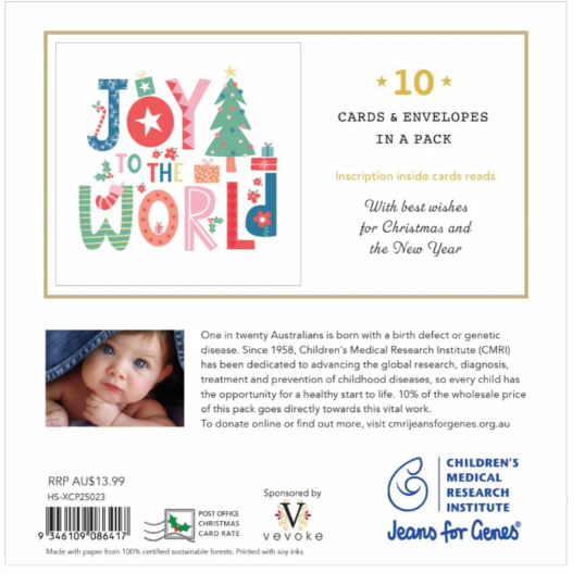 Jeans for Genes-Christmas Card Wallet-Joy to the World