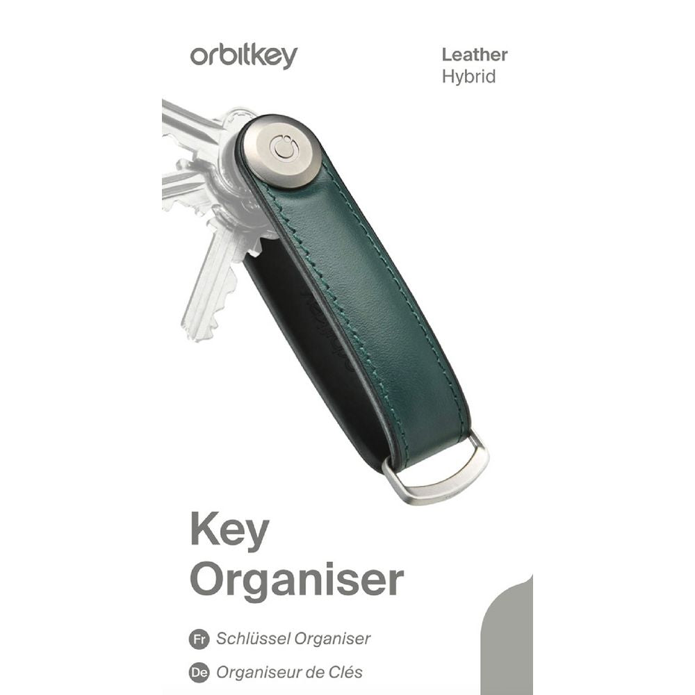 KEY ORGANISER HYBRID LEATHER PINE GREEN