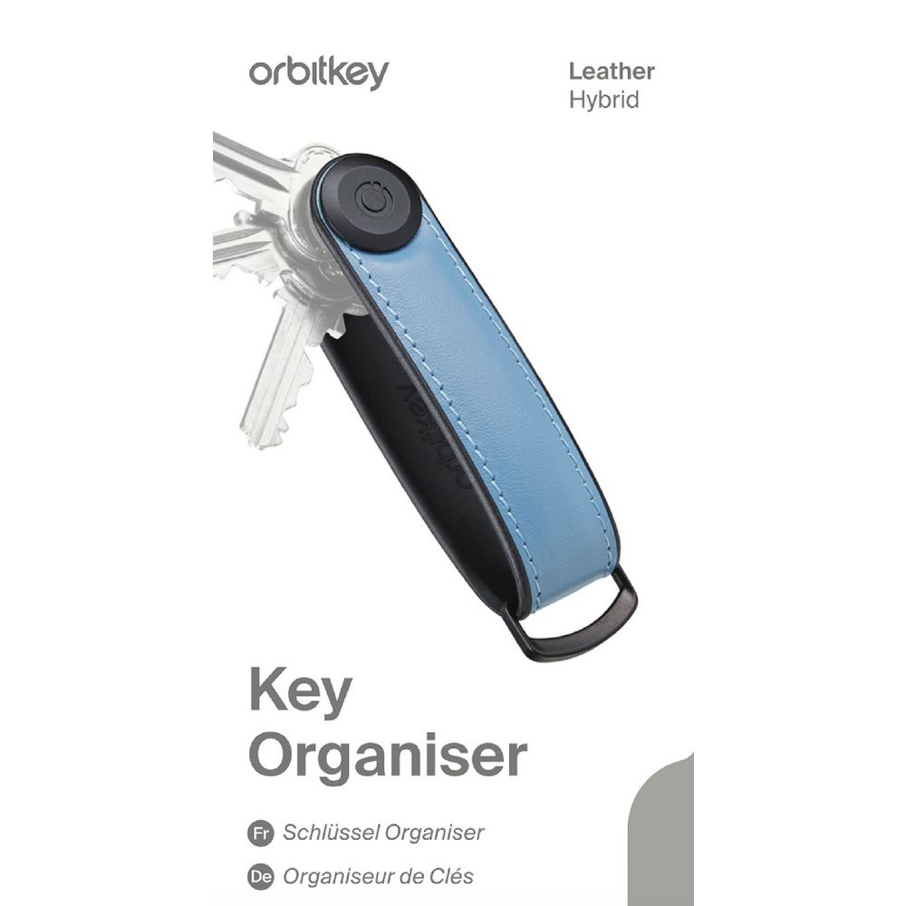 KEY ORGANISER HYBRID LEATHER LAKE BLUE