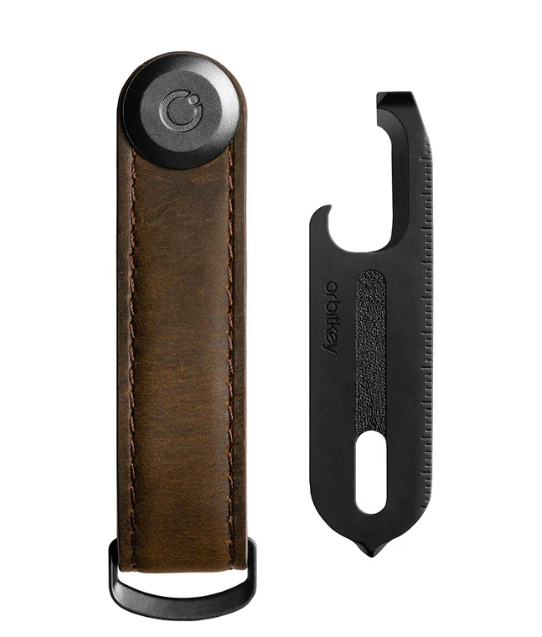 CRAZY HORSE KEY ORGANISER + MULTITOOL V2 - OAK BROWN