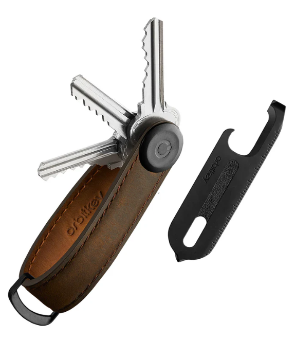 CRAZY HORSE KEY ORGANISER + MULTITOOL V2 - OAK BROWN