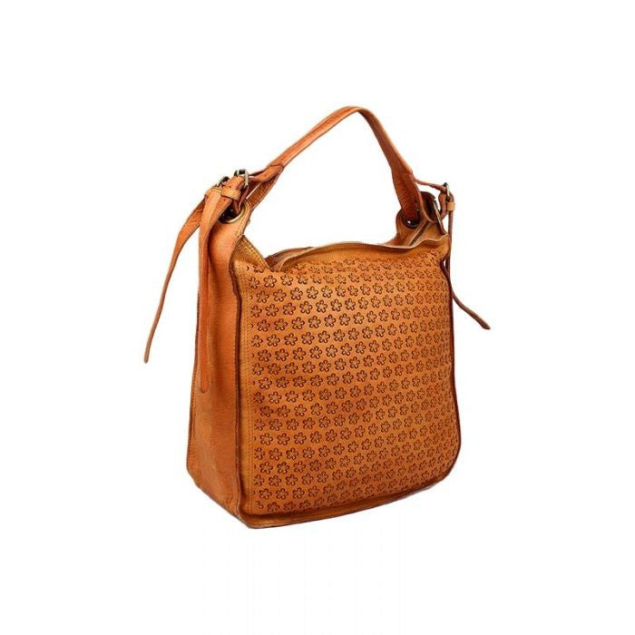 IN LEATHERZ HONEYSUCKLES HANDBAG TAN